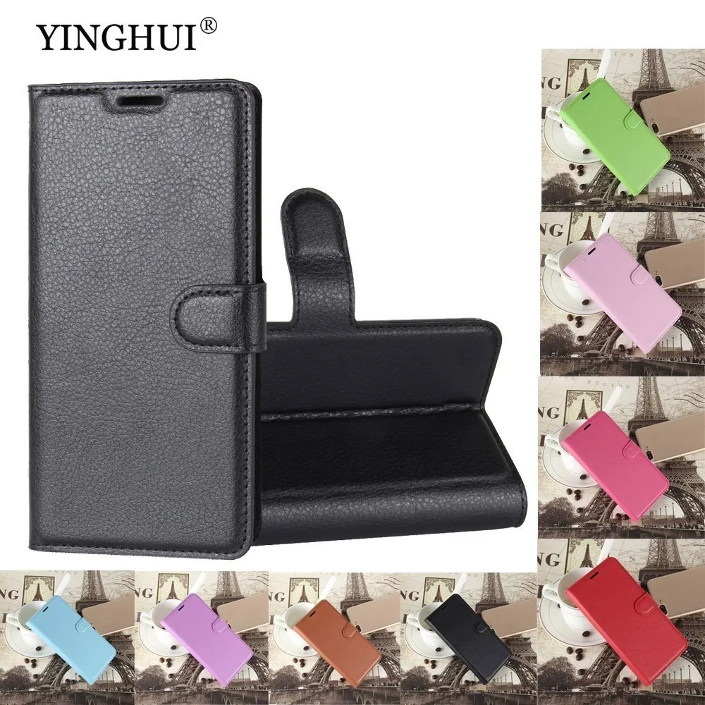 

YINGHUI Wallet Case For Lenovo K6 K 6 Case 5.0 inch PU Leather Back Cover Phone For Lenovo K33a48 Flip Protective Silicone Bag