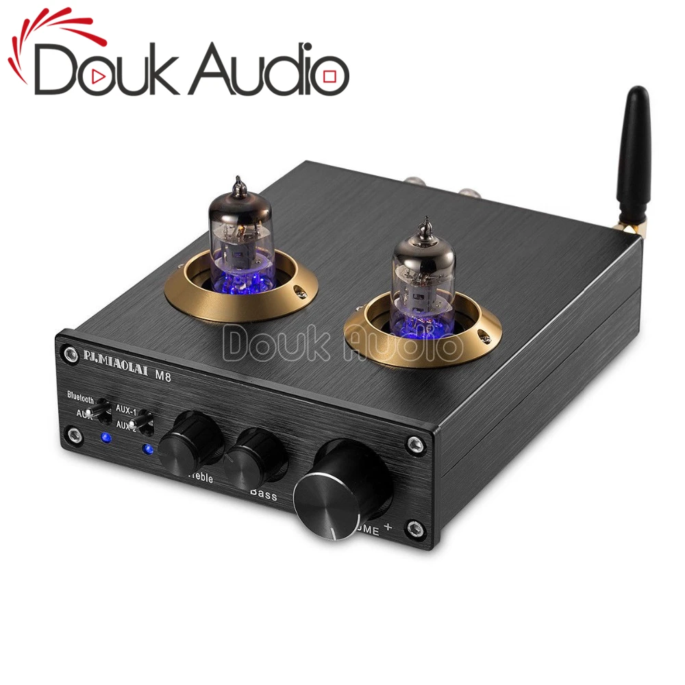 Douk аудио Bluetooth HiFi вакуумный 6J1 ламповый цифровой усилитель класса D HiFi стерео усилитель мощности встроенный домашний аудио