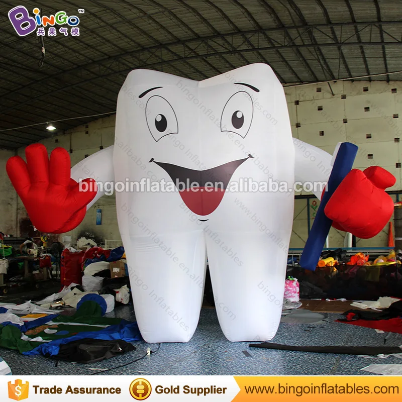 

Customized 4 meters tall large inflatable teeth / big inflatable tooth / airblown tooth for events toys
