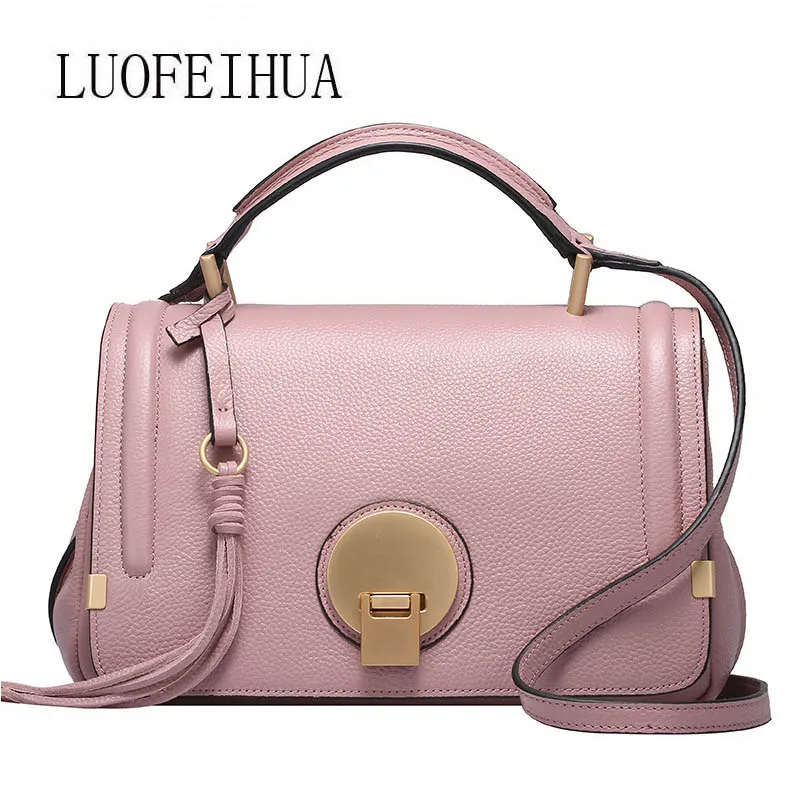 

LUOFEIHUA 2019 new fashion leather handbag Casual simple shoulder messenger bag Small square package