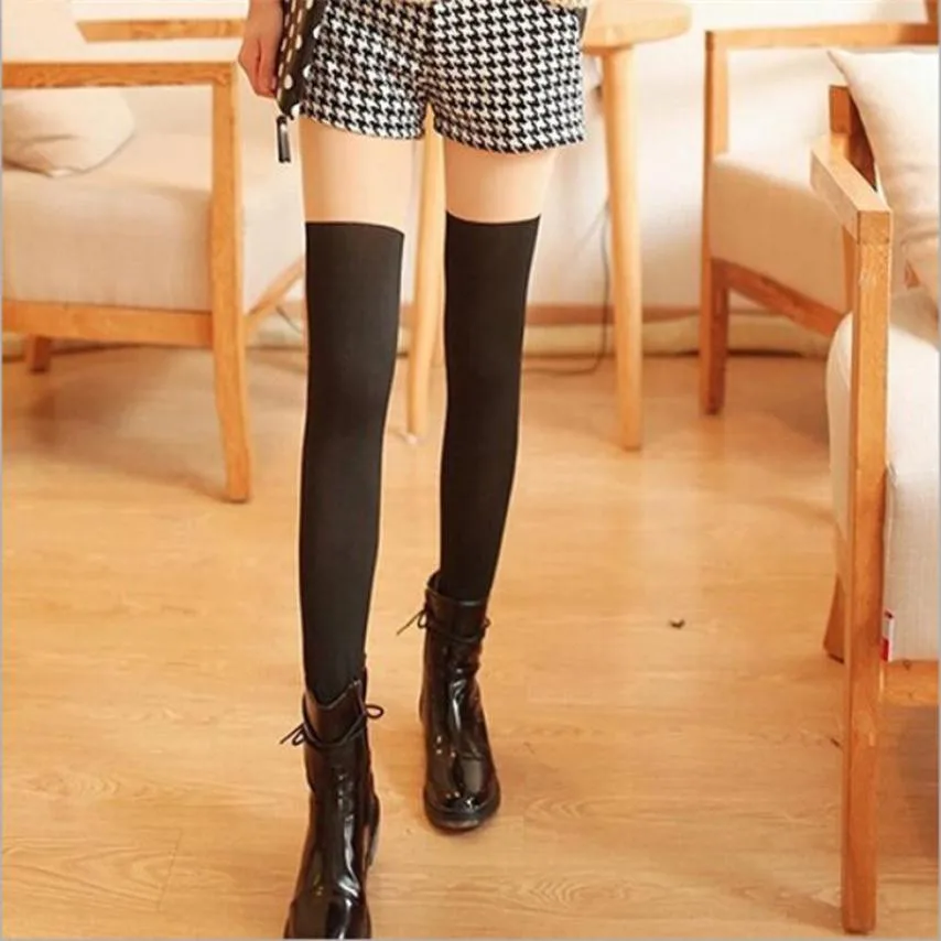Бархатные носки выше колена для девочек; милые женские модные эластичные нейлоновые носки выше колена; Новинка; ; Y501