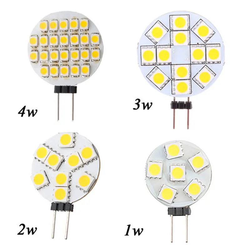 

G4 LED Light Bulb Lamp 1W 3W 4W 5W 5050 SMD Spotlight Corn Bulb Car Boat RV Light Cool White Warm White Lighting DC 12V