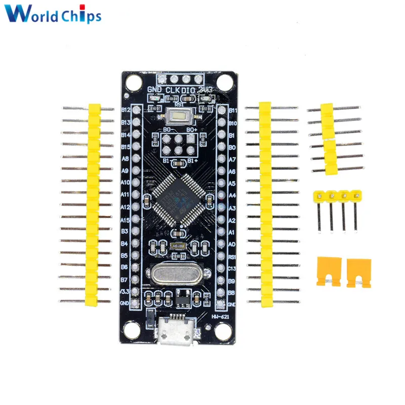 STM32F103C8T6 ARM STM32 Cortex-M3 минимальная система макетная плата модуль ST-Link V2 Mini STM8 симулятор скачать программист DIY - Цвет: STM32F103C8T6 black