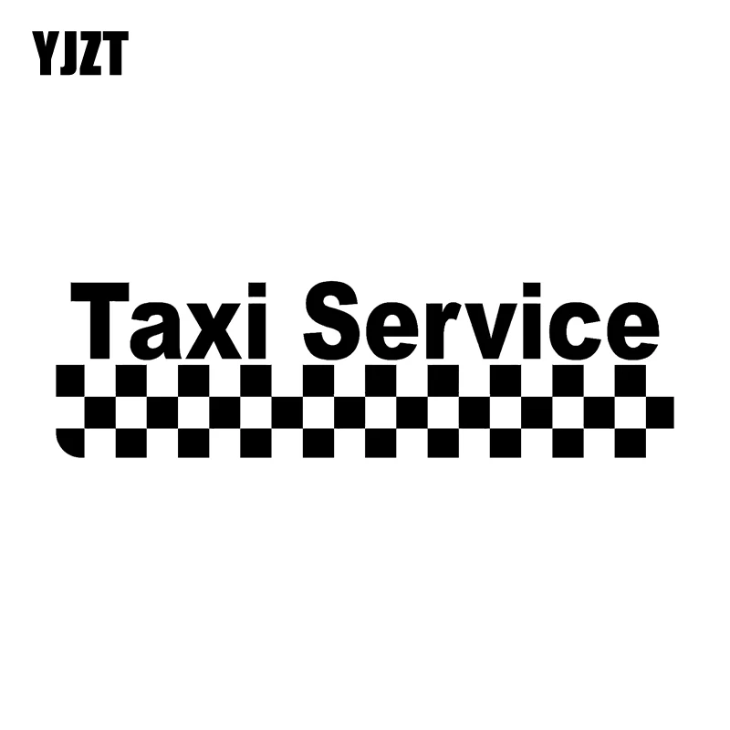 

YJZT 15.8*4.5CM Fashion TAXI SERVICE Magnet Vinyl Car Sticker Car-styling Decals Black/Silver S8-1676