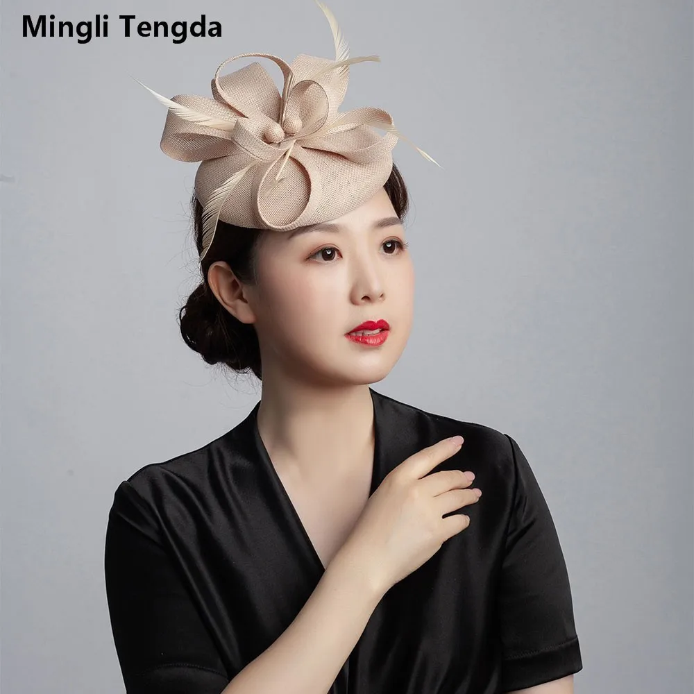 Свадебный головной убор Mingli Tengda серая шляпка для свадебной вечеринки украшение