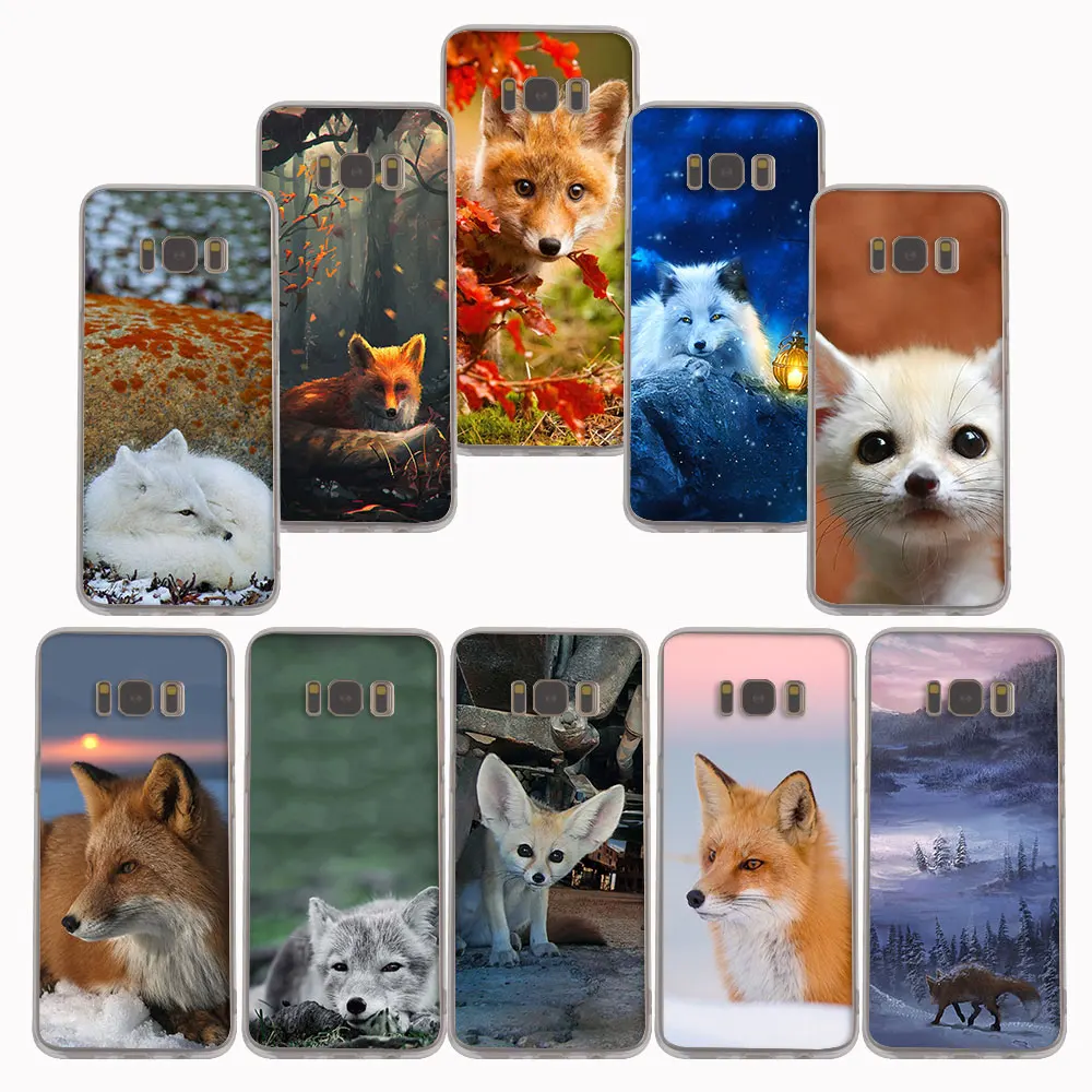 

YIMAOC 115z cute Arctic Fox Soft TPU Case for Samsung Galaxy J5 J7 A5 2017 J3 2016 A8 2018 Note 8 S7 edge S8 S9 Plus