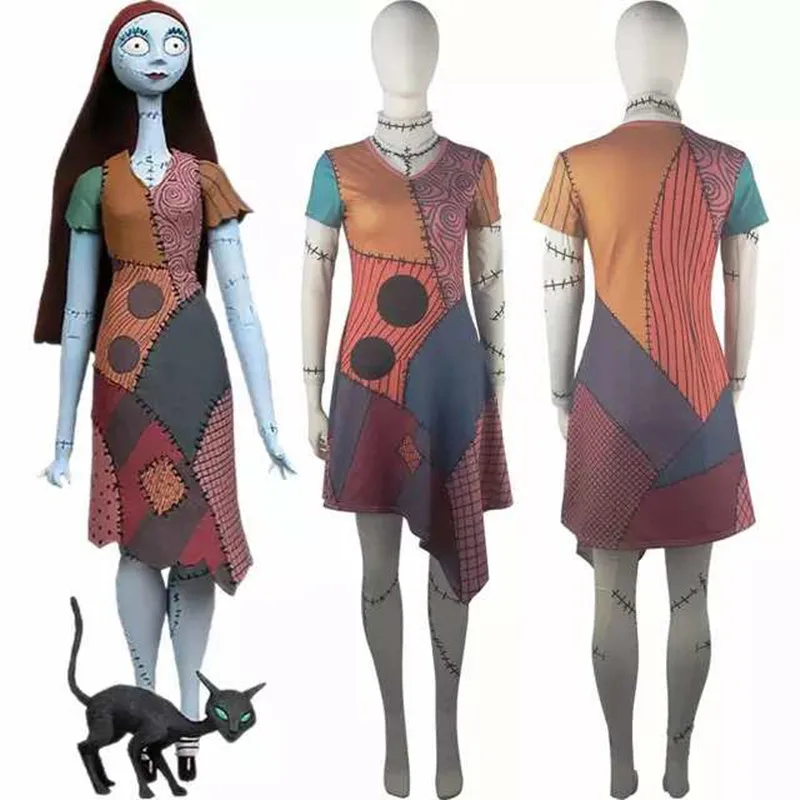 

The Nightmare Before Christmas Sally Skellington Adult Cosplay Costume Dress