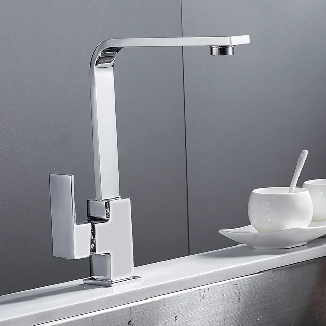 Best Quality Chrome Square Kitchen Faucet Sink Mono Bloc Single Lever Swivel Spout Brass Cold Hot Mixer Water Tap Best Quality Chrome Square Kitchen Faucet Sink Mono Bloc Single Lever Swivel Spout Brass Cold Hot Mixer Water Tap