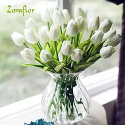 Zonaflor тюльпан искусственные цветы аксессуары 31 шт. из искусственной и натуральной Touch Букеты свадебные декоративные цветы ручной работы