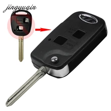 jingyuqin Folding Flip 2 Button Remote Key Shell For Toyota RAV4 Avalon Echo Prado Tarago Camry Tarago TOY43 / TOY47 Fob Case