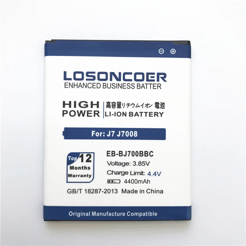 losoncoer 4400 мА/ч, EB-BJ700BBC EB-BJ700CBE Батарея для samsung GALAXY J7 J7008 J700F SM-J7008 J700 ON7 J7000 G6000