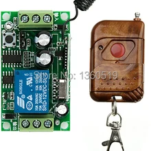 РЧ Беспроводной пульт дистанционного управления 1 шт. приемник и 1 шт. передатчик DC12V 1CH реле свет/лампа/окно/внутренний и внешний створчатый распашный дверь для гаража