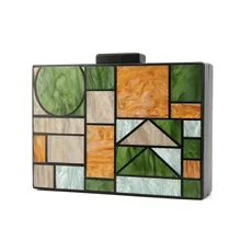 Женская сумка-мессенджер feminina casua сумки через плечо перламутровые полосатые геометрические акриловый клатч