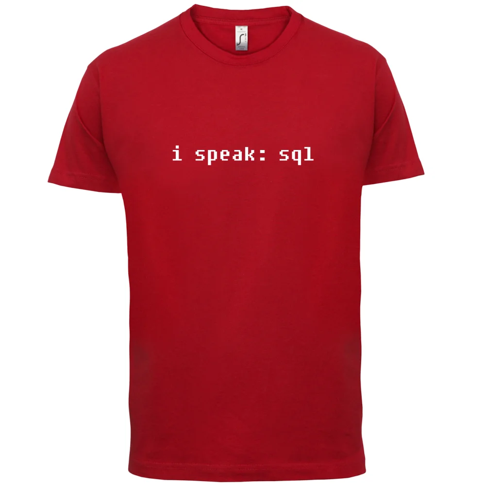 I Speak sql мужская Футболка Программирование/Компьютеры/код 13 цветов футболка с