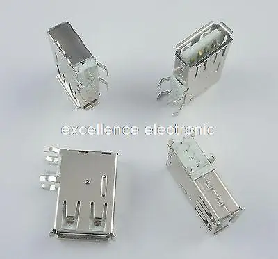

50Pcs USB 4Pin Female Connector For Computer Use