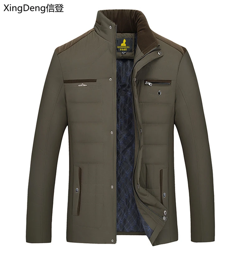 Мужская теплая куртка XingDeng Модная хлопковая Повседневная Верхняя одежда с