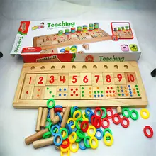 Children s wooden Montessori teaching tools Montmartre teach the number of plates school count the number