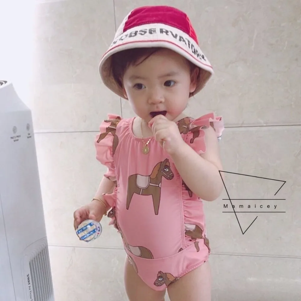 MR Brand Baby Girls Cartoon Bikini New Summer Sleeveless One Piece Beachwear Infant Boys Clothes Bathing Suit Swimwear Swimsuits