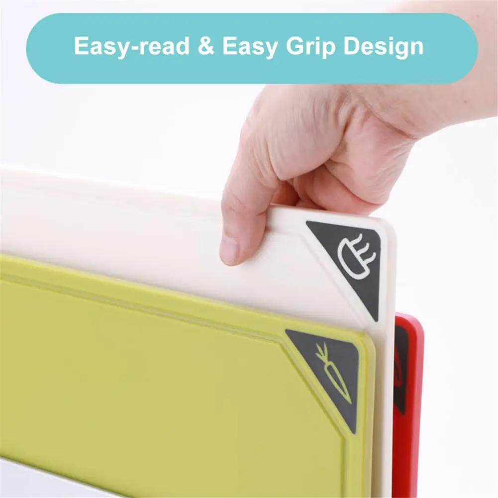  3PCS Multi-function Kitchen Classification Chopping Board Set Combination Health Classification Cho - 4000015477871