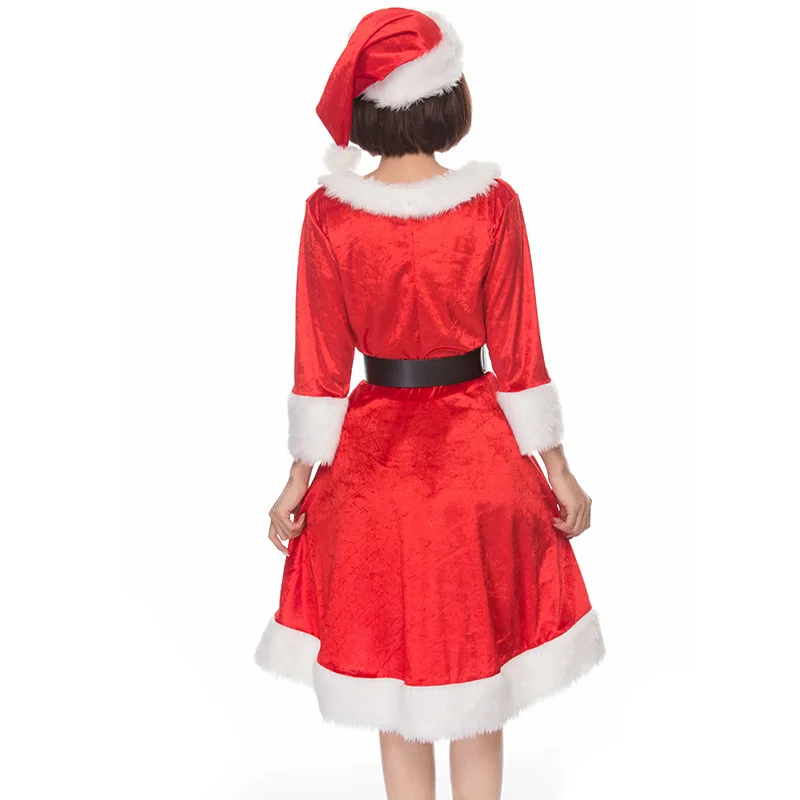 Женская одежда с v-образным вырезом и длинными рукавами в рождественском стиле с Санта-Клаусом