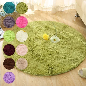 

80*80 European Round Carpet for Silk Living Room Coffee Table Carpet Bedroom Bedside Computer Chair Hanging Basket Yoga Fitness