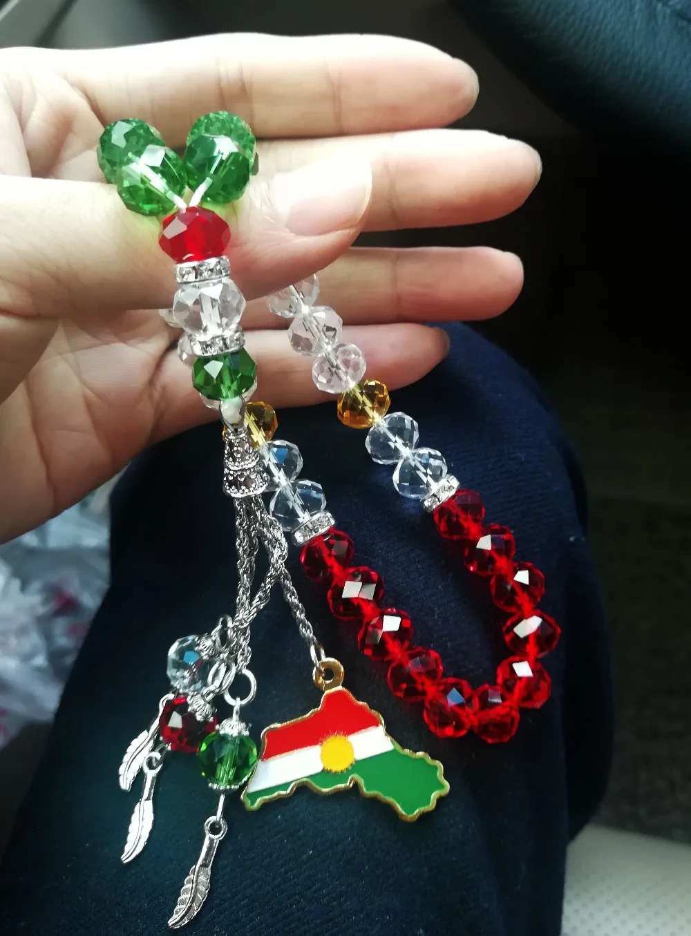 Курдский флаг ювелирные изделия ожерелье молитвенные бусины Koerdische tasbih Kurdistan карта Kurde домашний офис Висячие нашивки tesbih kurdische