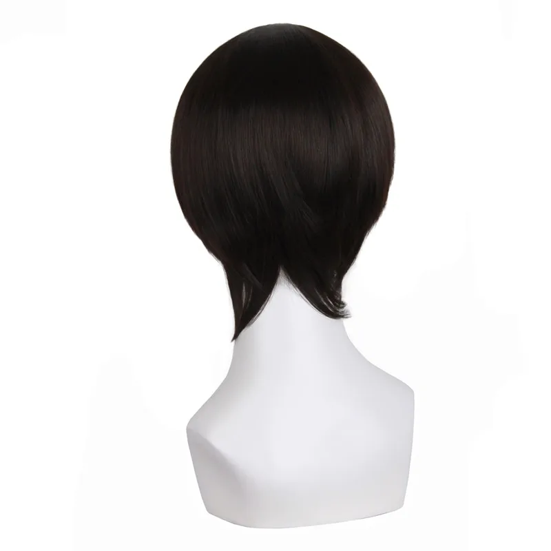 MapofBeauty 10 ''короткий прямой черный светильник темно коричневый цвета косплей парики для женщин синтетические термостойкие волосы для мужчин поддельные - Цвет: #1