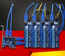NEW aad in card PCIe 1 to 4 PCI express 16X slots Riser Card PCI E