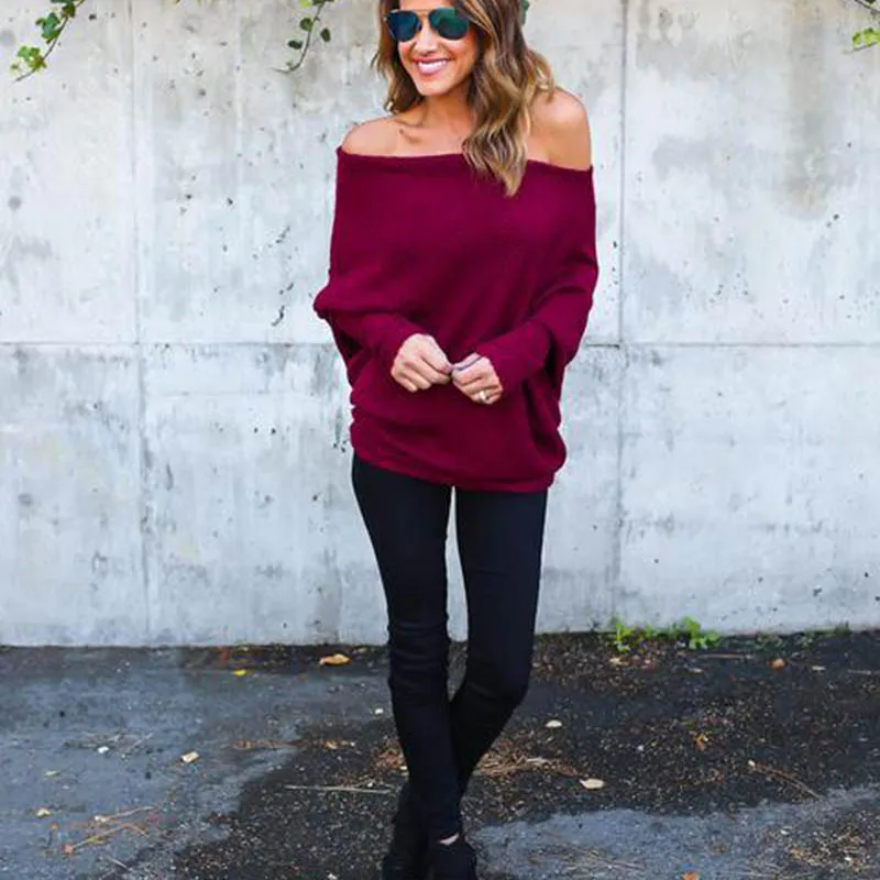 Women-Autumn-Winter-Loose-Long-Knitted-Sweater-Batwing-Sleeve-One-Shoulder-Loose-Sweater-Jumper-Fashion-Tops-Thin-Pullovers-TP0001 (8)