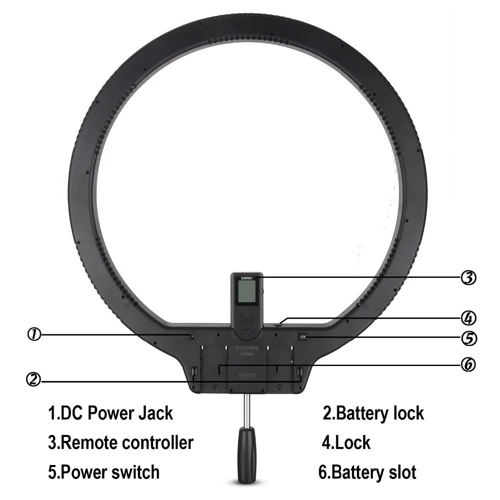 YongNuo YN608 светодиодный студийный кольцевой светильник с регулируемой яркостью, беспроводной дистанционный светодиодный светильник с адаптером для фотосъемки, светильник ing