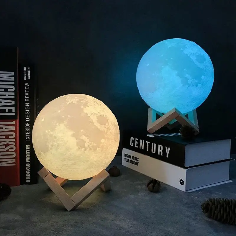 

Coquimbo Moon Lamp 3D Print Night Light Built In Rechargeable Battery Touch Sensor Bedside Table Lamp For Children's Gift