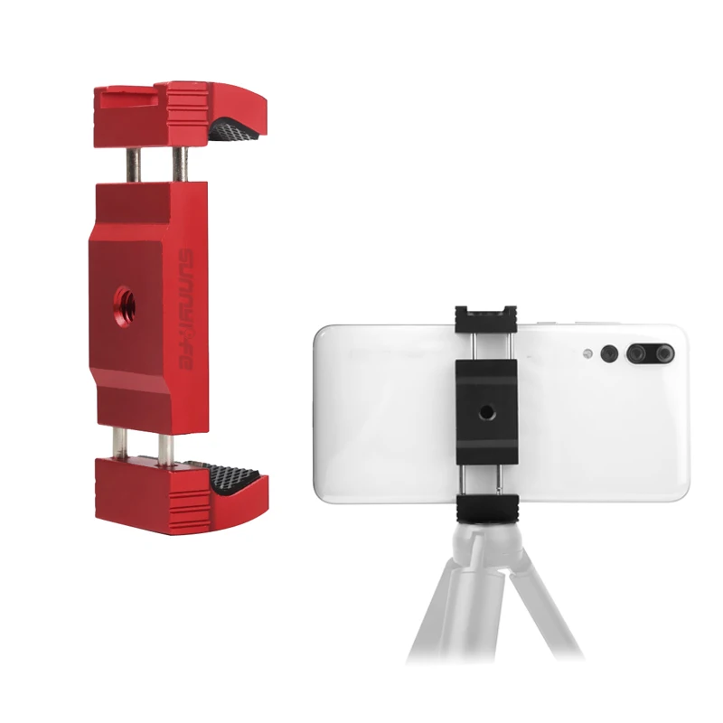 

Metal Universal Phone Tripod Mount with Hot Shoe Mount with Cold Shoe Mount Smartphone Holder Video Rig Tripod Mount Adapter