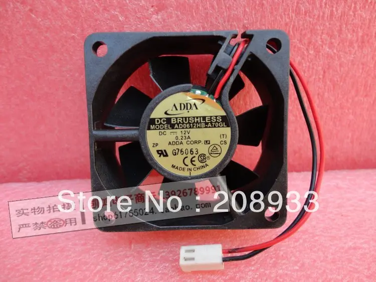 ADDA 6CM 60*60*25MM 12V 0.23A AD0612HB-A70GL 2Pin Cooling Fan