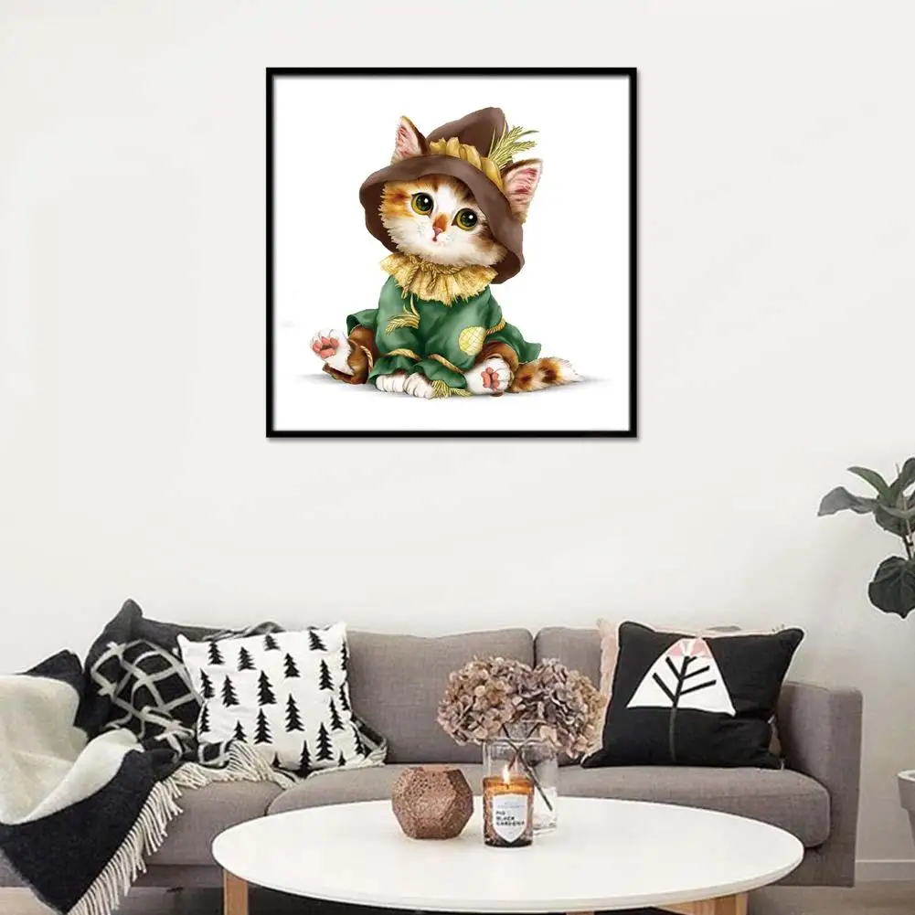 35x35 см Кот котенок вышивка крестиком Мозаика DIY частично кольцевой алмазной
