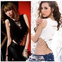 1 шт Для женщин сексуальный Топ без бретелек бюстгальтера top Мода драпированные бюстье цепи кисточкой этап топы дамы Тощий бюстгальтер без бретелек сексуальная девушка