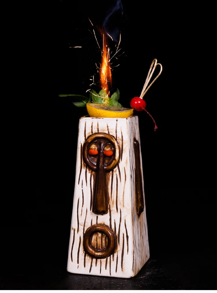 Креативная керамическая чашка TIKI Hawaii для шампанского, чашка TIKI, чашка для красного вина, чаша для коктейля, стеклянная кружка, подарок на день рождения для влюбленных