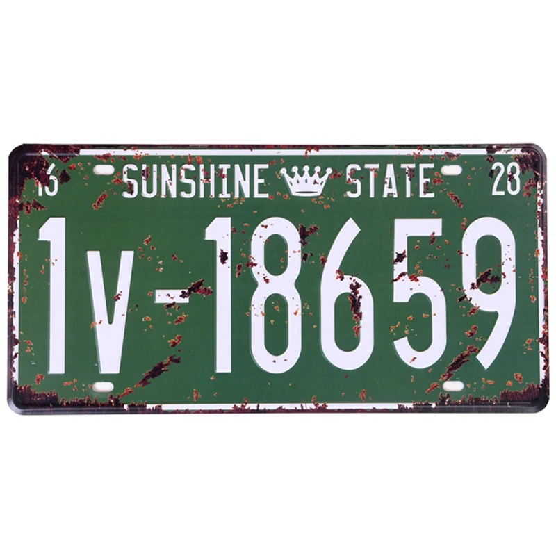 

Vintage old license plate iron painting ornaments Craft Art Vintage Decoration Retro Wall Decor 15*30.cm Metal License Plate