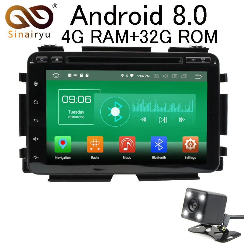 

Sinairyu 4G RAM Android 8.0 Car DVD For Honda HRV / VEZEL 2015 Octa 8 Core 32G RAM Radio GPS Multimedia Player Head Unit