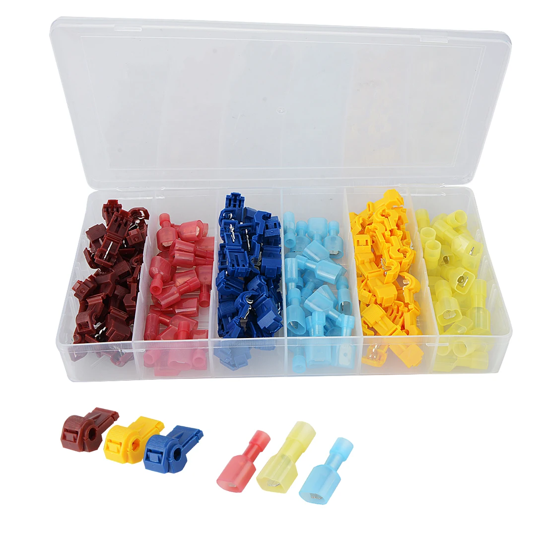 

60pc/lot Wire Cable Connectors Terminals Crimp Scotch Lock Quick Splice Electrical Car Audio 0.5-6.0mm 22-10AWG Kit Tool Set