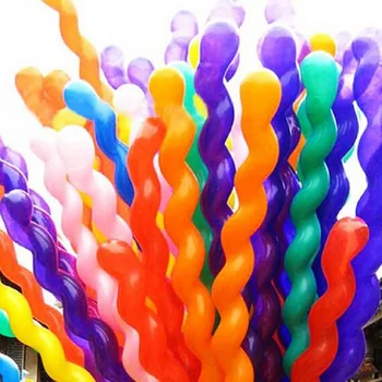 

100 pcs/lot Twisted Latex Balloon Multicolor Twist Spiral Latex Balloons Wedding Kids Birthday Party Decor Toy GIFT