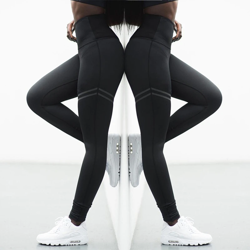 

High Stretchy Gym Tights Energy Seamless Tummy Control Yoga Pants High Waist Sport Leggings Stitching Running Pants Women