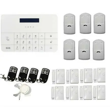 LCD Security Wireless GSM Home Alarm System Autodial SMS Call for House Burglar Intruder support GSM Alarm Control Host