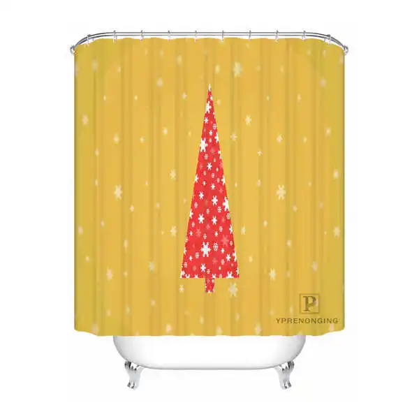 Shower Curtain Пользовательские водонепроницаемые занавески для душа красная Рождественская игрушка с принтом сердца ванная комната декор различных размеров#180324-01-29 - Цвет: Shower Curtain
