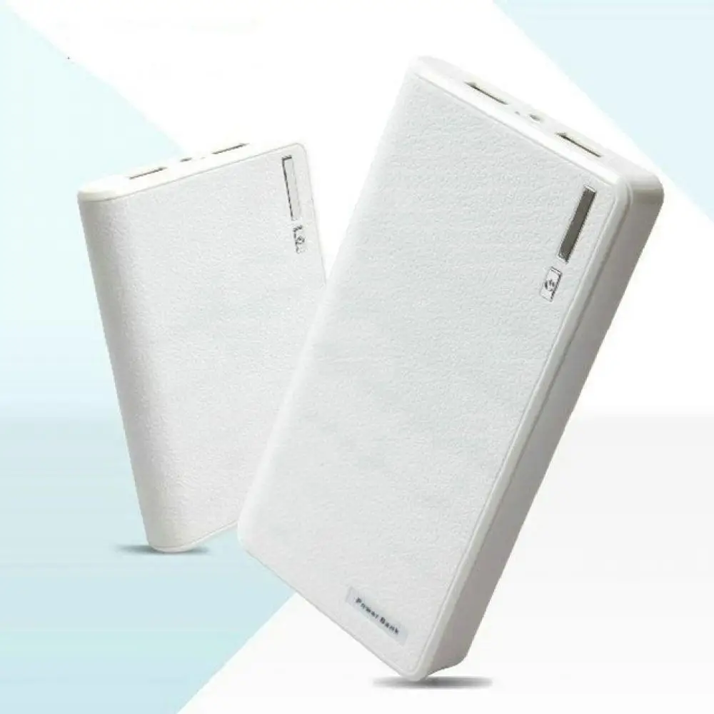 4 шт 18650 Dual Порты usb DIY Батарея хранения 5V 1A коробка 25% 50% 75% 100% Мощность power Bank 2A