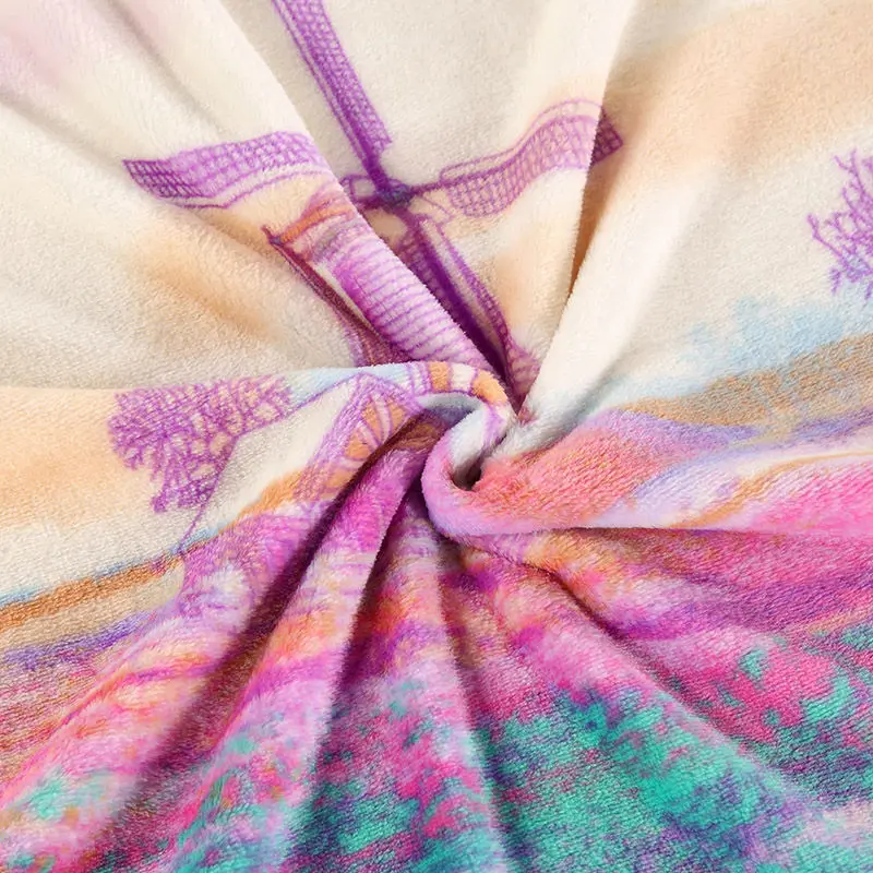 Папа и мима фиолетовая Лилия печати тонкие пледы одеяла коралловый флис пледы multisize простыня многофункциональное покрывало