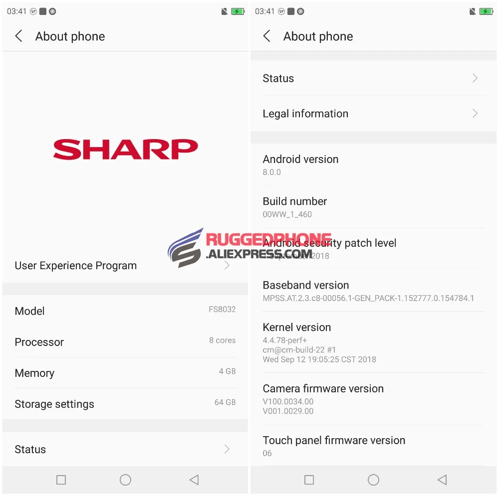 SHARP AQUOS S3 6,0-дюймовый FHD+ 4 ГБ ОЗУ 64 ГБ ПЗУ Snapdragon 630 Octa Core Android 8.0 12.0MP+ 13.0MP NFC с двумя камерами 3200 мАч