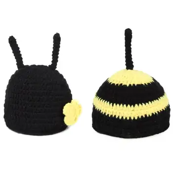 

Newborn Baby Photography Props Handmade Crochet Knitted Baby Clothes Set Animal Soft Infant Beanie Caps Photo Props Clothing