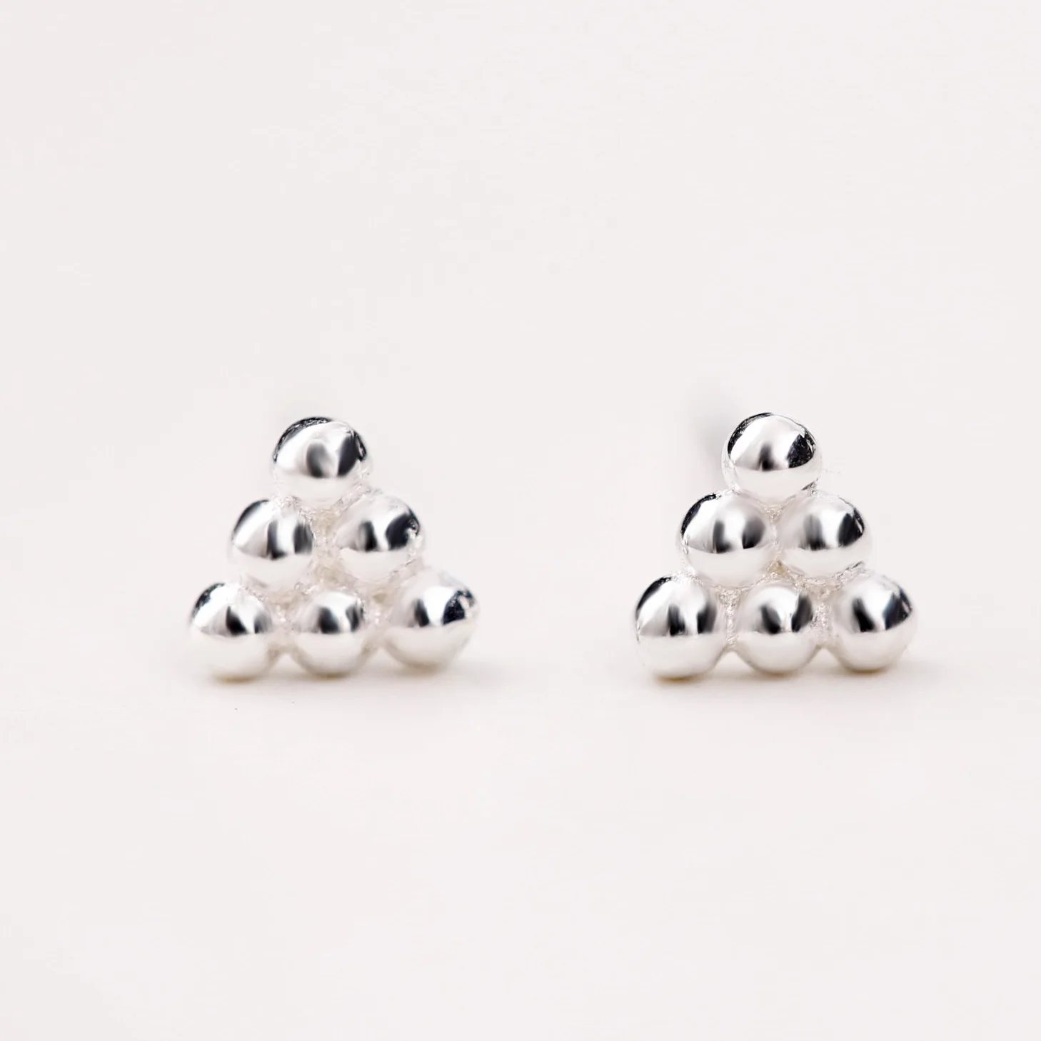 beads triangle earrings 100 925 Sterling silver Jewelry fashion