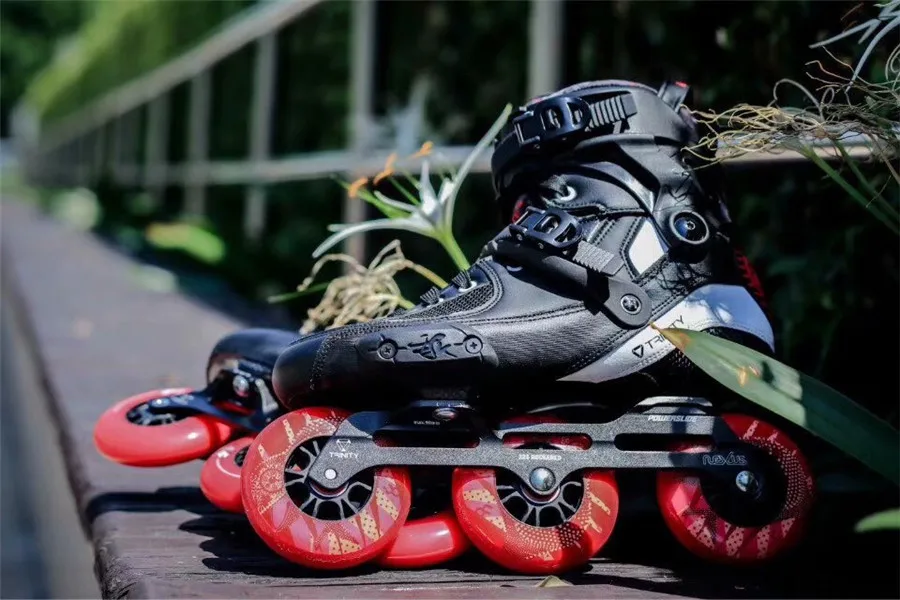 Powerslide TAU TRINITY 3*90 мм углеродное волокно скоростные роликовые коньки для взрослых роликовые коньки обувь коньки