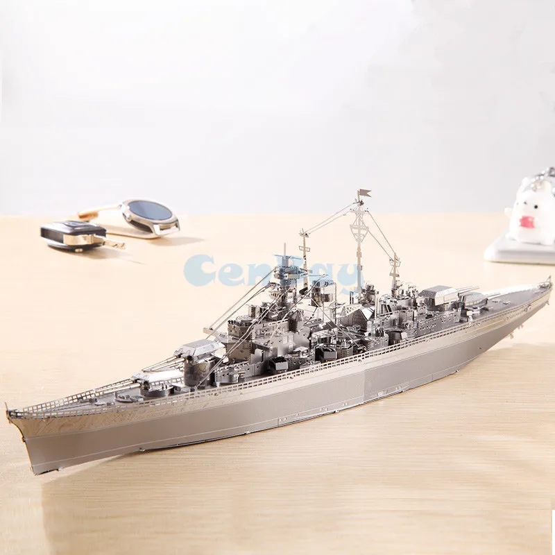 Piececool 2017 новейшие 3D металлические пазлы из Бисмарка линкор 6 звезд уровень набор